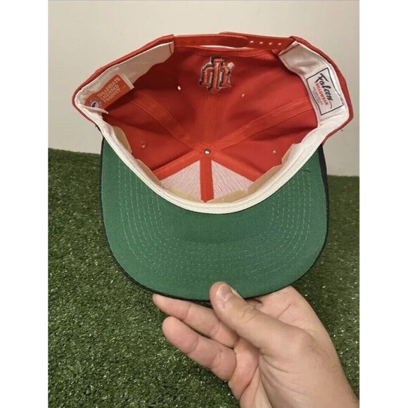 vintage Indiana Hoosiers hat cap snap back black red football spell out 90s mens - Picture 7 of 12